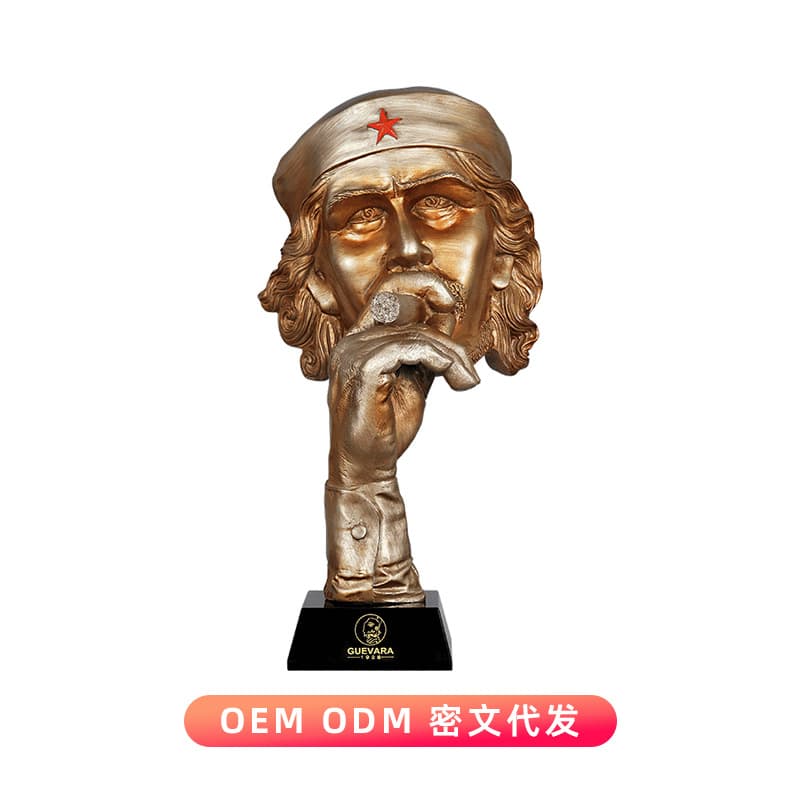 Guevara Guevara Head Decorative Ornaments One-Piece Art Hand-Carved Crafts in Stock