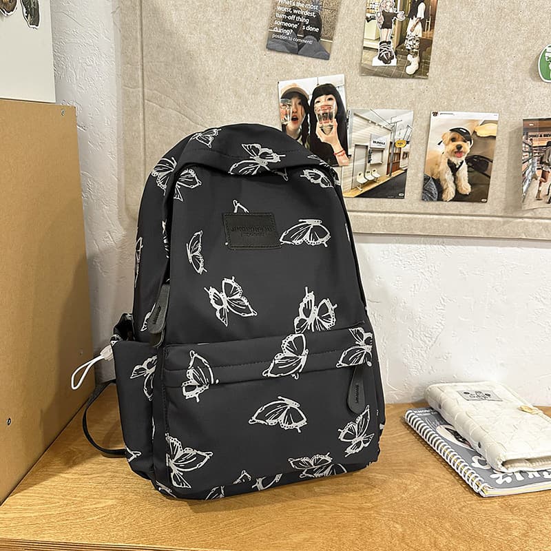 Ins-Style High-Appearance Butterfly Backpack Lightweight Travel Backpack for College Students New Semester Sports Schoolbag