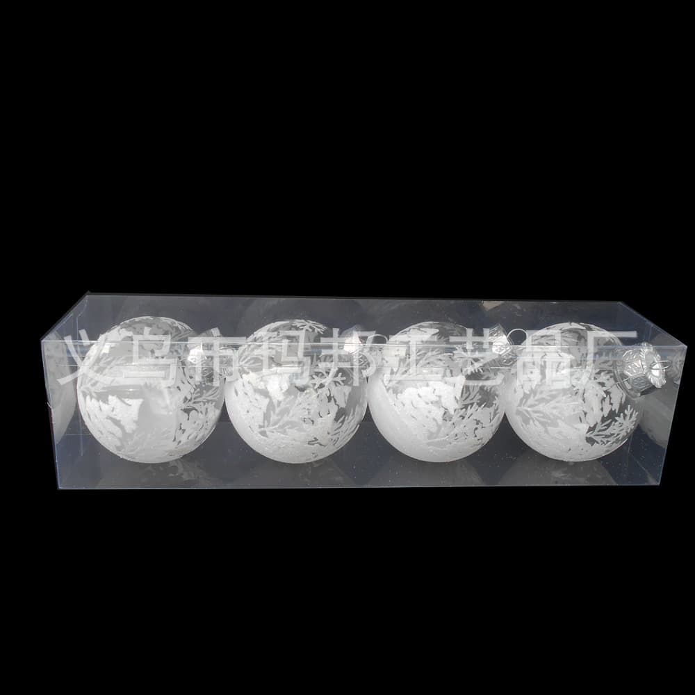 8cm PET Transparent Ball Plastic Christmas Ball Painted Christmas Ball Christmas Decorations Christmas Gifts