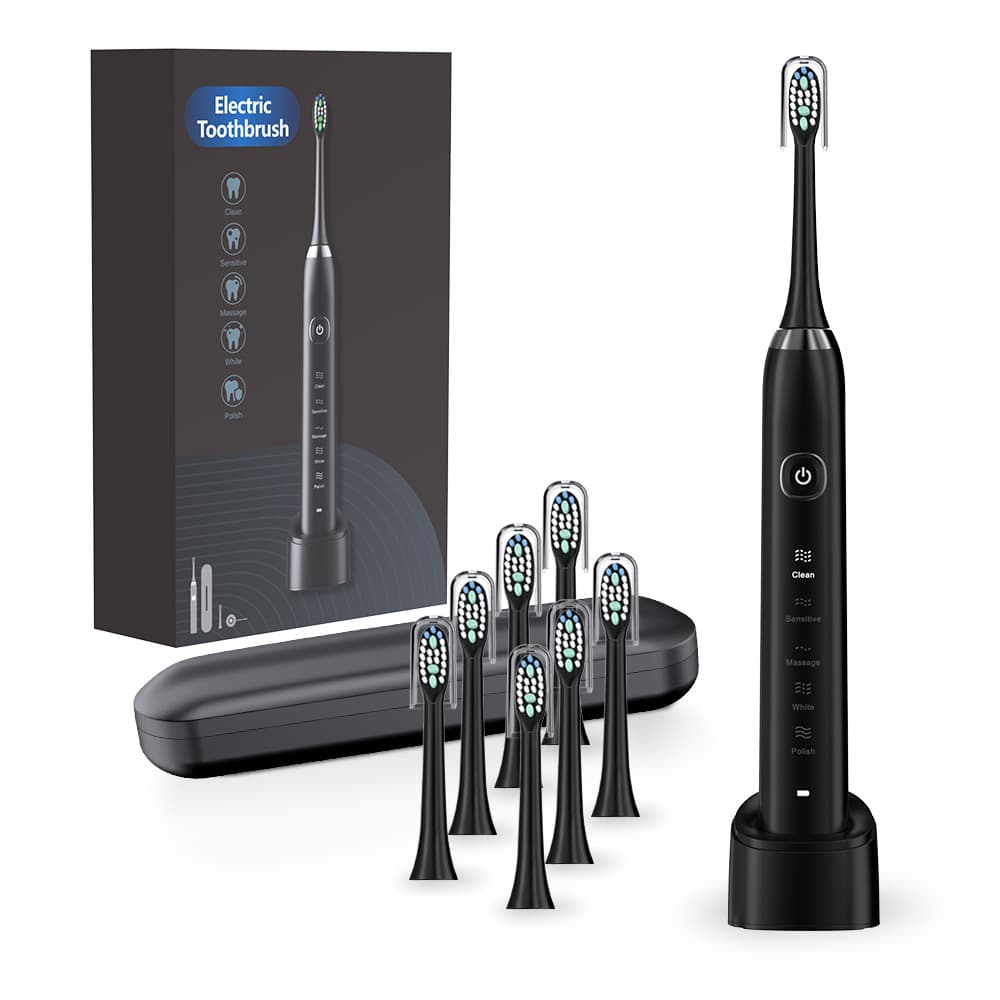 Cross-border English 8 Brush Head Electric Toothbrush S100 Electric Toothbrush Heads 5-Mode Portable Rechargeable Sample