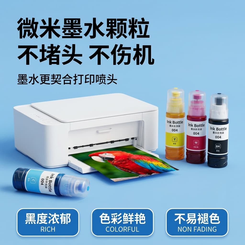 Suitable for Epson 004 Ink Printers, 002 Color Ink Cartridges, and Printers with Continuous Ink Supply Systems