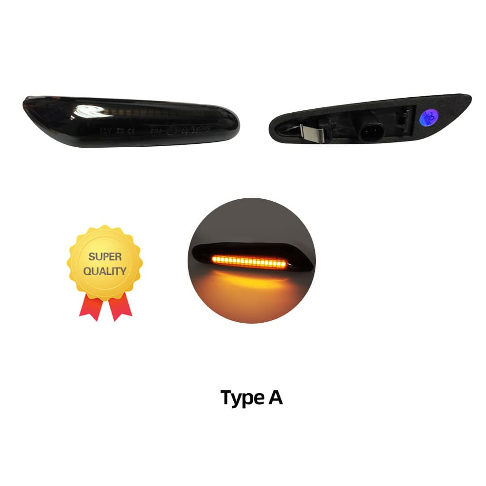 Compatible with BMW E90 E92 E93 E60 E87 E83 X3 E46 E53 X5 Turn Signal Fender Light Side Light Sequential