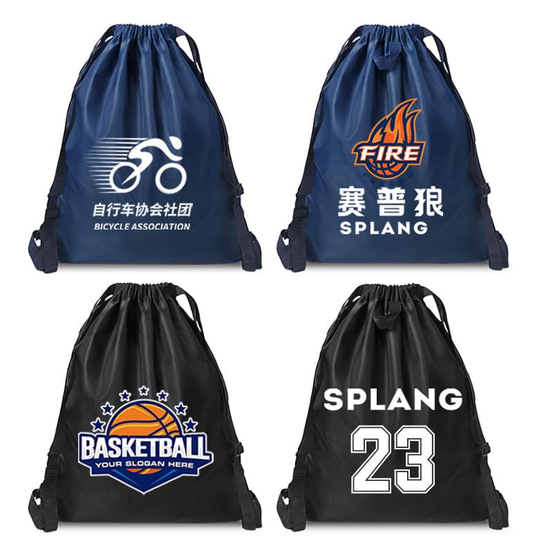 Cross-border drawstring bag backpack foot basketball large capacity beach bag drawstring pocket portable outdoor sports travel bag