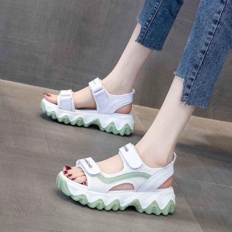 Women's Sports Sandals 2023 New Summer Versatile Platform Thick Sole Soft Beach Casual Shoes Drop Shipping
