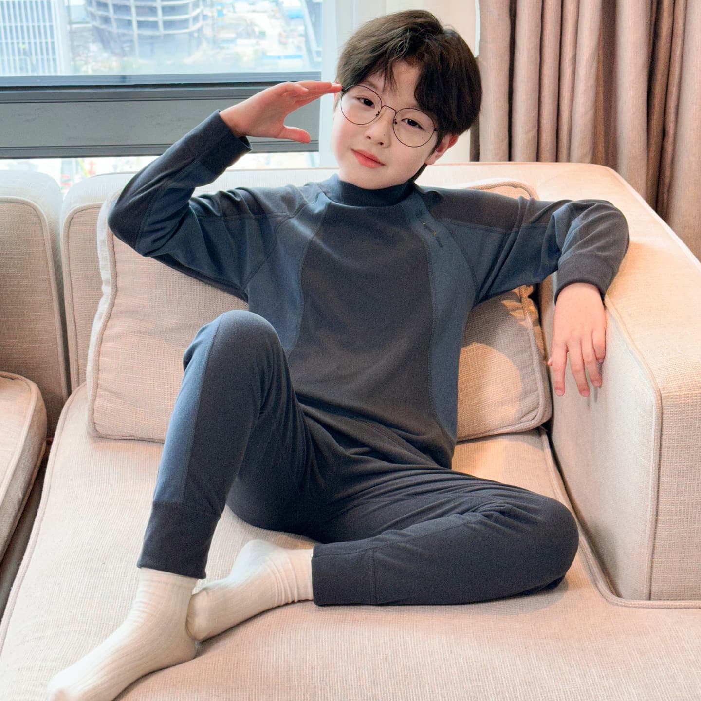 Children's Boys Autumn Winter Thermal Underwear Set 2025 New Big Kids Long Sleeve Top and Bottom Fleece Pajama Set Wholesale