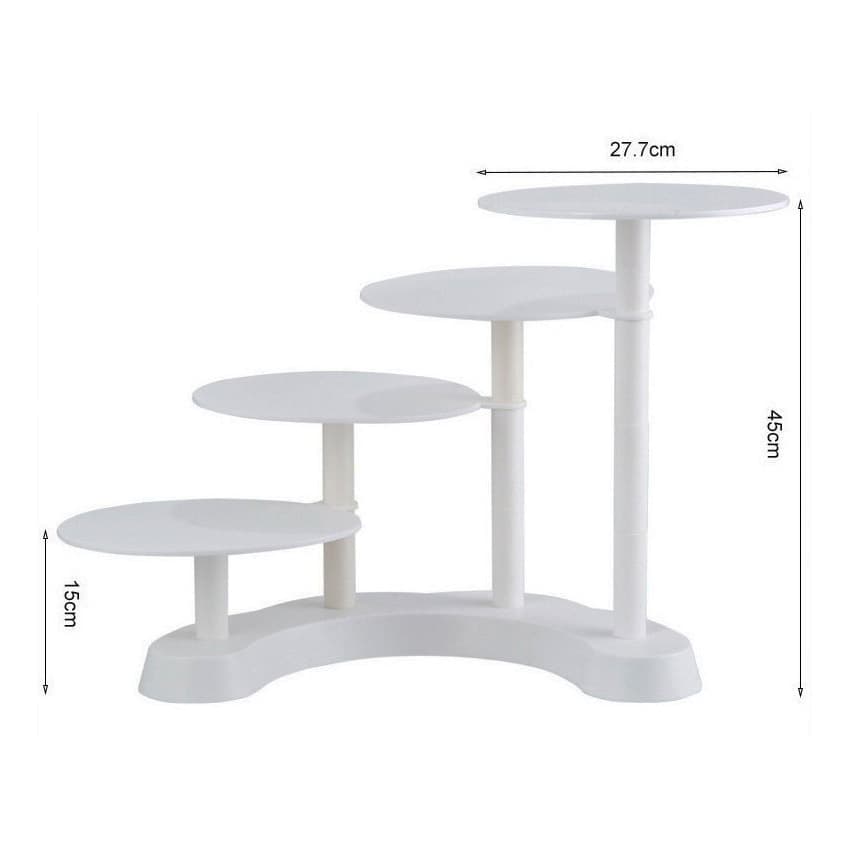 4-Tier White Detachable Cake Stand Baking Dessert Stand Multi-Layer Display Rack Four-Tier Baking Cake Display Stand