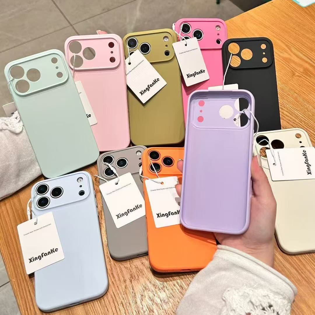 Genuine Liquid Silicone Case for iPhone 17 Pro Max, Apple 16 Precision Hole, Simple Solid Color Protective Cover