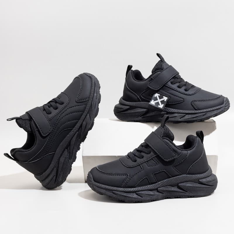 Children's Sports Shoes Export Hot Waterproof Faux Leather Upper Sports Shoes Anti-Slip Lightweight Sole Big Middle Child Dad Shoes