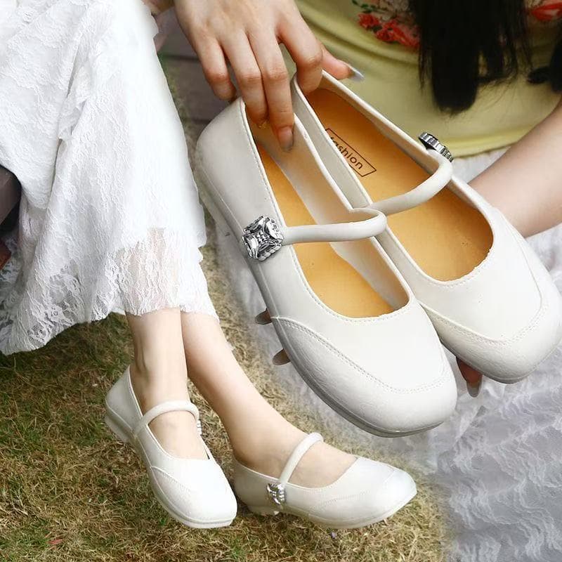 French Single Shoes Women 2026 New Summer Chunky Heel High Heels Dress Shoes Elegant Mary Jane Shoes Evening Shoes