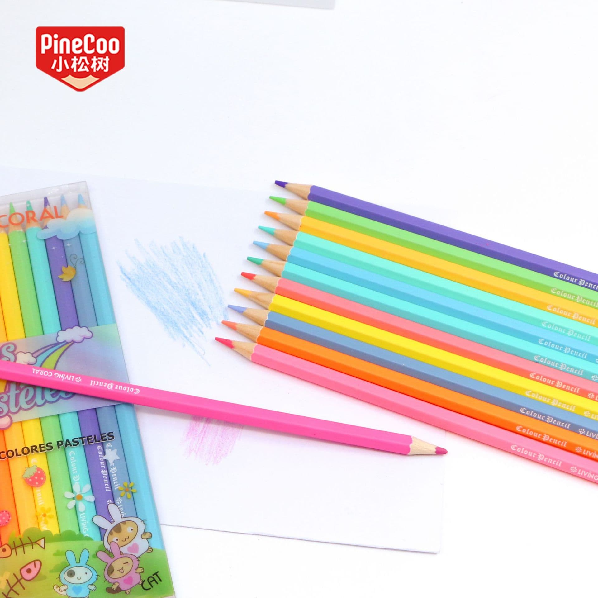 Macaron 12-Color Colored Pencils Wholesale, Cross-border Trade, Eco-friendly Colored Pencils for Kids and Students Drawing, Doodling, and Coloring