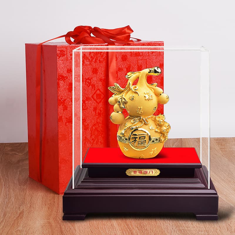 Rongsha gold gourd ornaments Baifu Linmen Home Furnishing Company store relocation and opening car 4S event gift ornaments