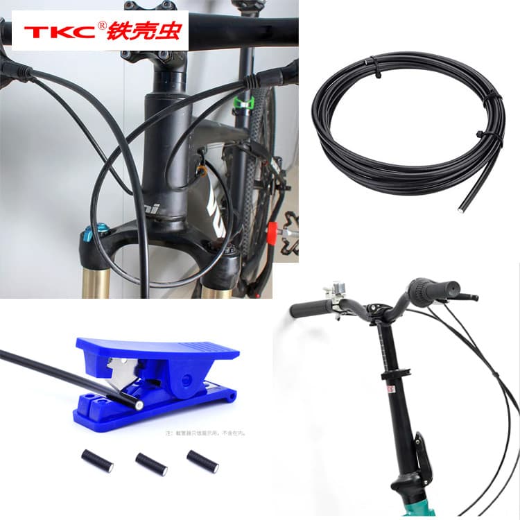 Iron Shell Mountain Bike Brake Hose 5mm Hydraulic Disc Brake Line High-Pressure Nylon Braided Brake Hose