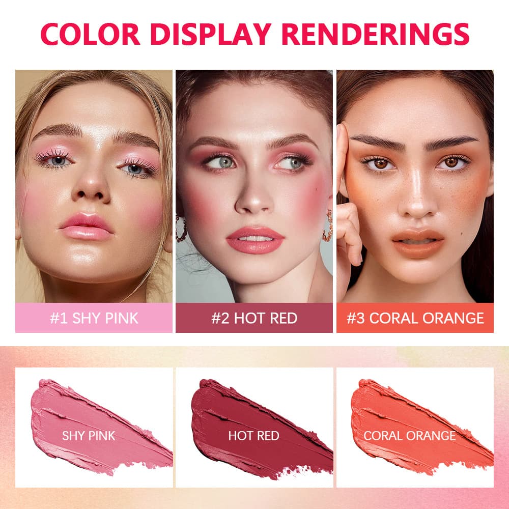 Cross-border ibcccndc Twist Blush Stick Natural Nude Matte Silky Blush Red Powder Blush