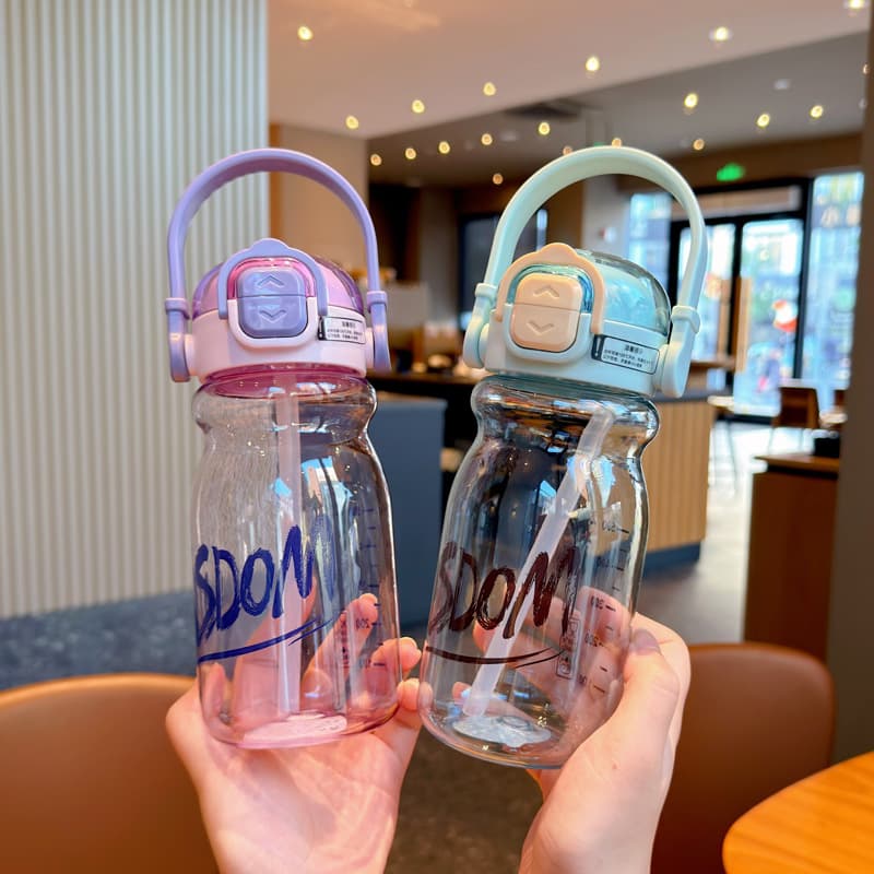Xinbeidi Water Cup for Women, Large Capacity Dual-Drink Straw Cup, Portable Outdoor Travel Cup for Students, High Appearance