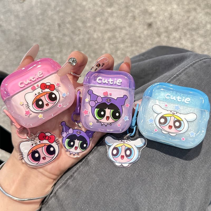 Ins-style cute cartoon soft silicone case for AirPods 4th generation, compatible with Apple protective case for 3/Pro 3, suitable for couples