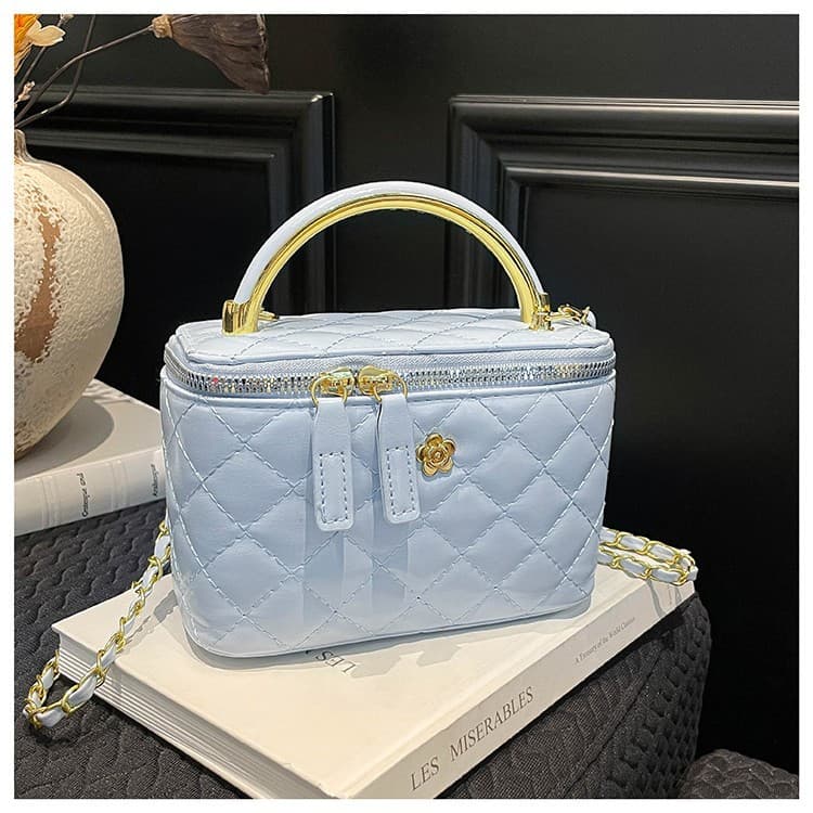 Diamond Chain Bag Women's 2026 Summer Fashion Camellia Box Bag Hand-held Shoulder Crossbody Women's Bag Trendy Style
