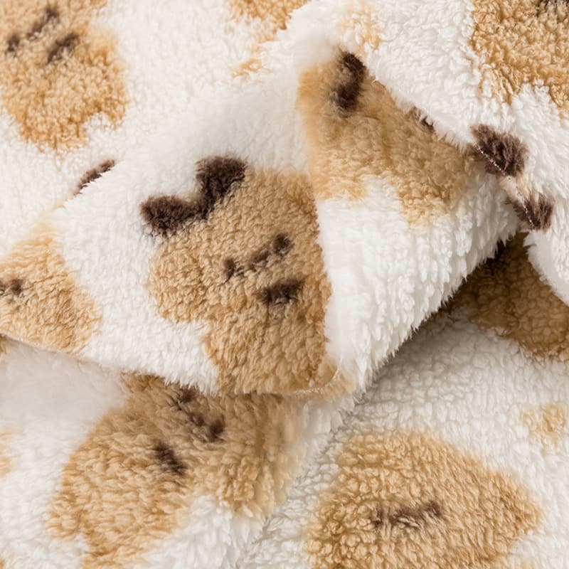 Large stock of double-sided soft cotton fleece fabric, soft cotton fleece autumn and winter pajamas, warm home wear, plush fabric, 280 grams.