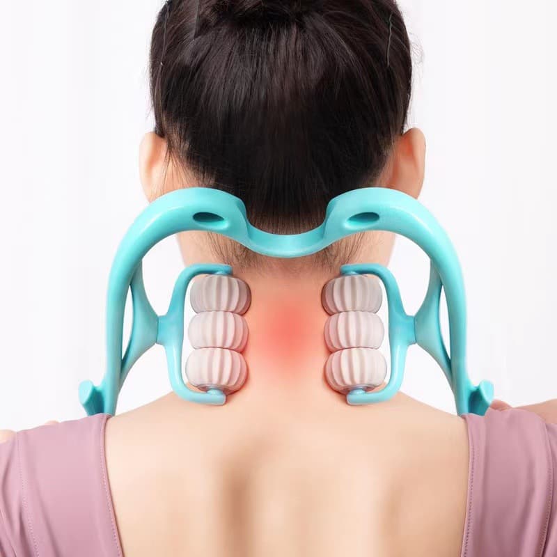 Manual Cervical Massager, Multi-functional Neck Massager, Life Insurance Stall Gift Procurement Swan 6-Ball Design