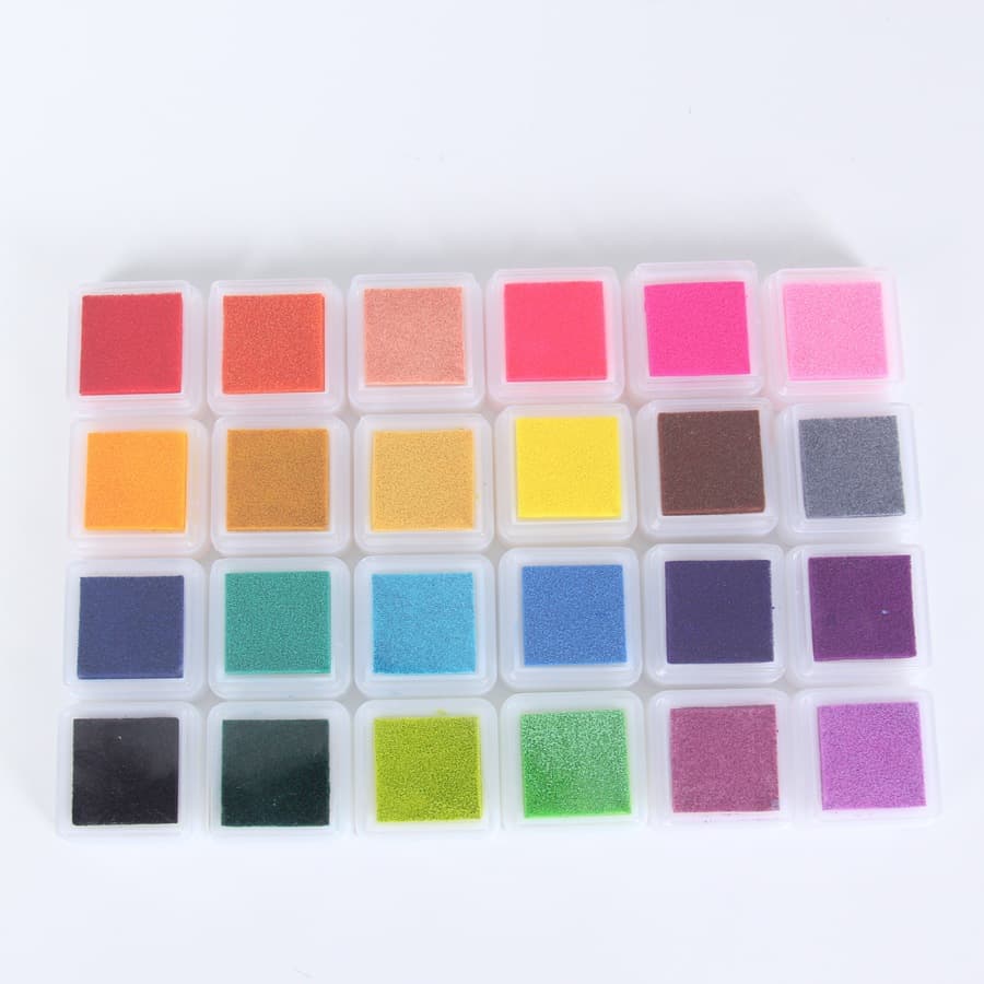 Children's 3x3 Colored Inkpad DIY Journaling Inkpad, Children's Painting Finger Painting Graffiti Square Small Inkpad Wholesale