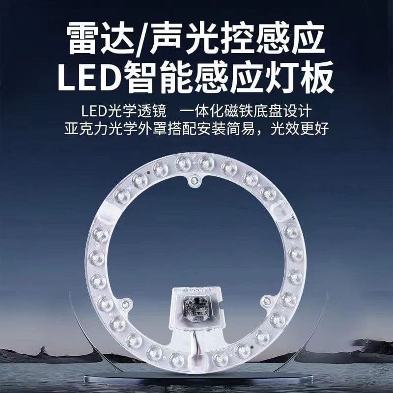 Acoustic-Optical Controlled LED Light Core Module Radar Sensor Module Ceiling Light Source Magnetic Light Panel Energy-Saving Light Core