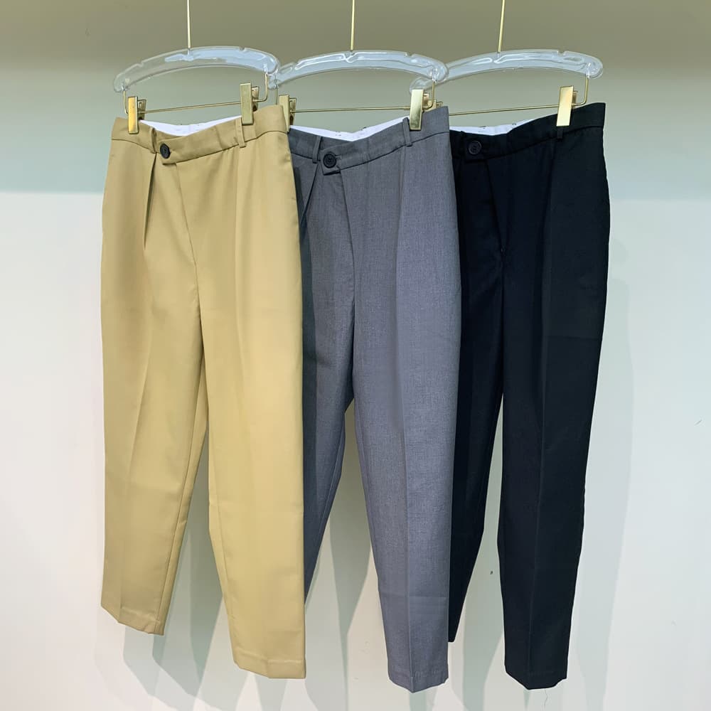 Direct clearance!! HANG Korean AP three-color diagonal placket cropped suit pants~ a total steal if you grab them!! Perfect for early autumn
