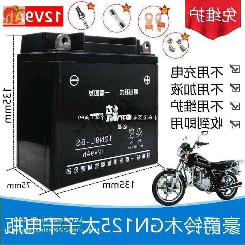 Haojue Suzuki GN Prince HJ125-8 Men's Motorcycle Maintenance-Free Battery 12V 9A Dry Battery Suipan
