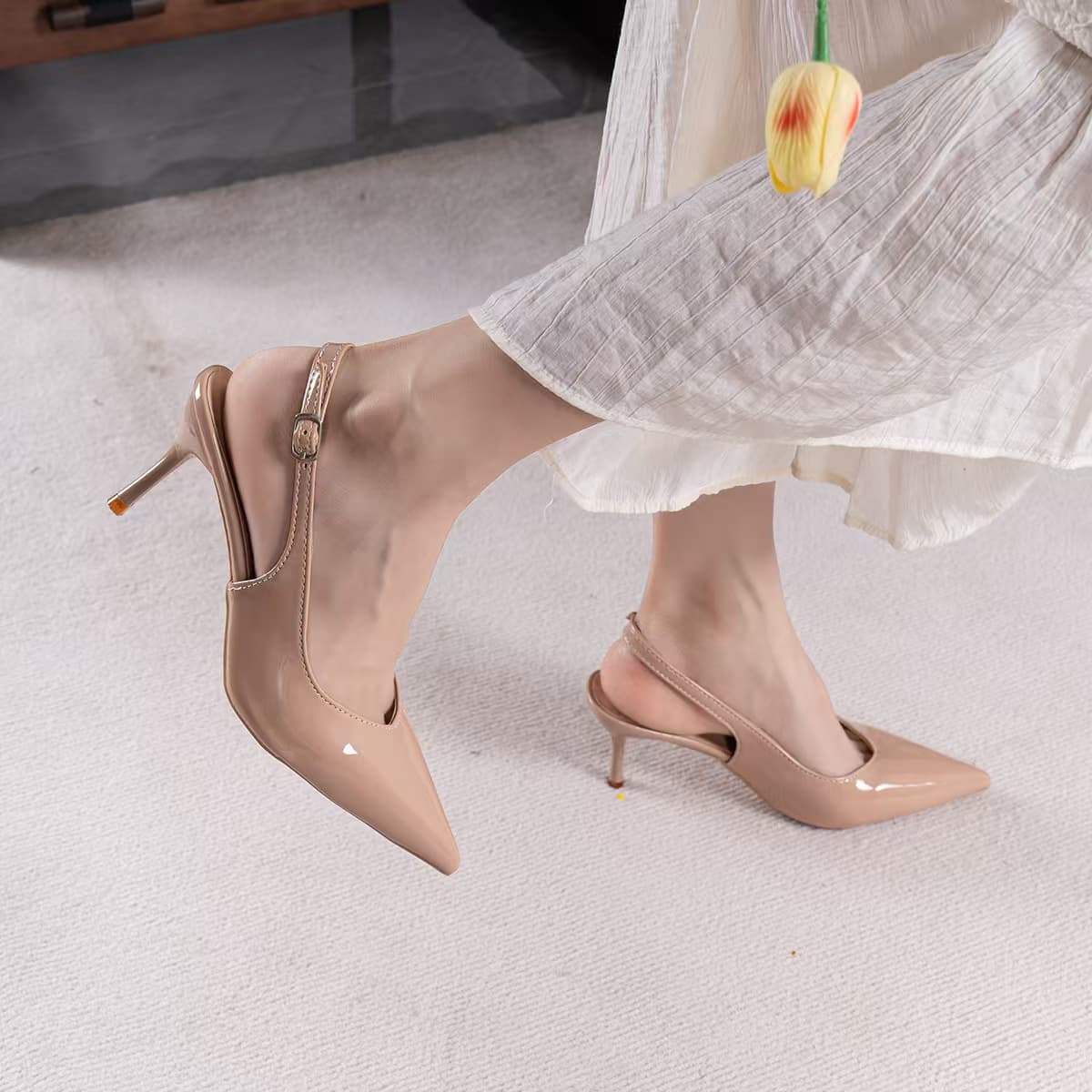 2026 Winter New Stiletto Heel Sandals European and American Fashion Casual Pointed Toe Stiletto Heel Sandals for Women