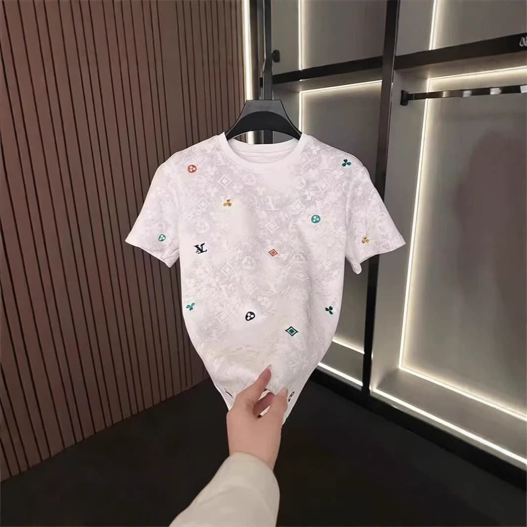 Summer Fashion High-End Sleeveless T-Shirt New Style Versatile Personalized Design Lightweight Luxury Customized White T-Shirt