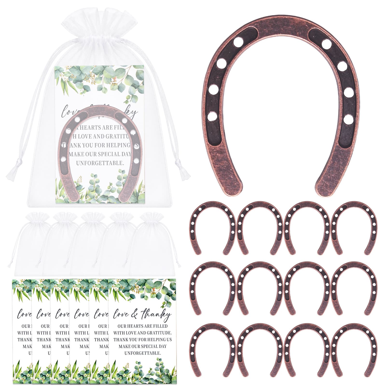 Cross-Border Metal Lucky Horseshoe Hanging Ornament Wedding Party Decoration Creative Return Gift Wedding Favor