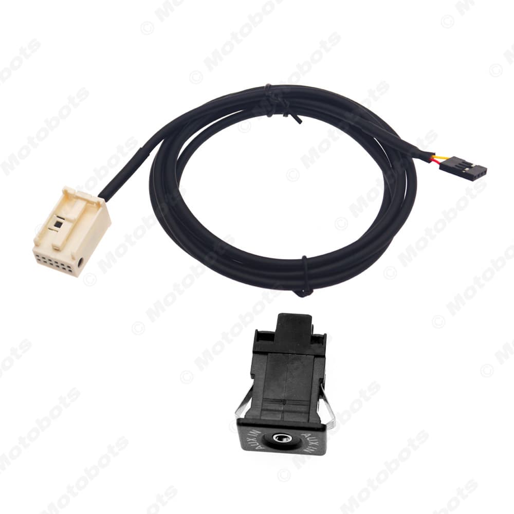 Compatible with BMW E60 E63 E66 E81 E82 E90 Car Audio 12-Pin AUX Adapter Cable