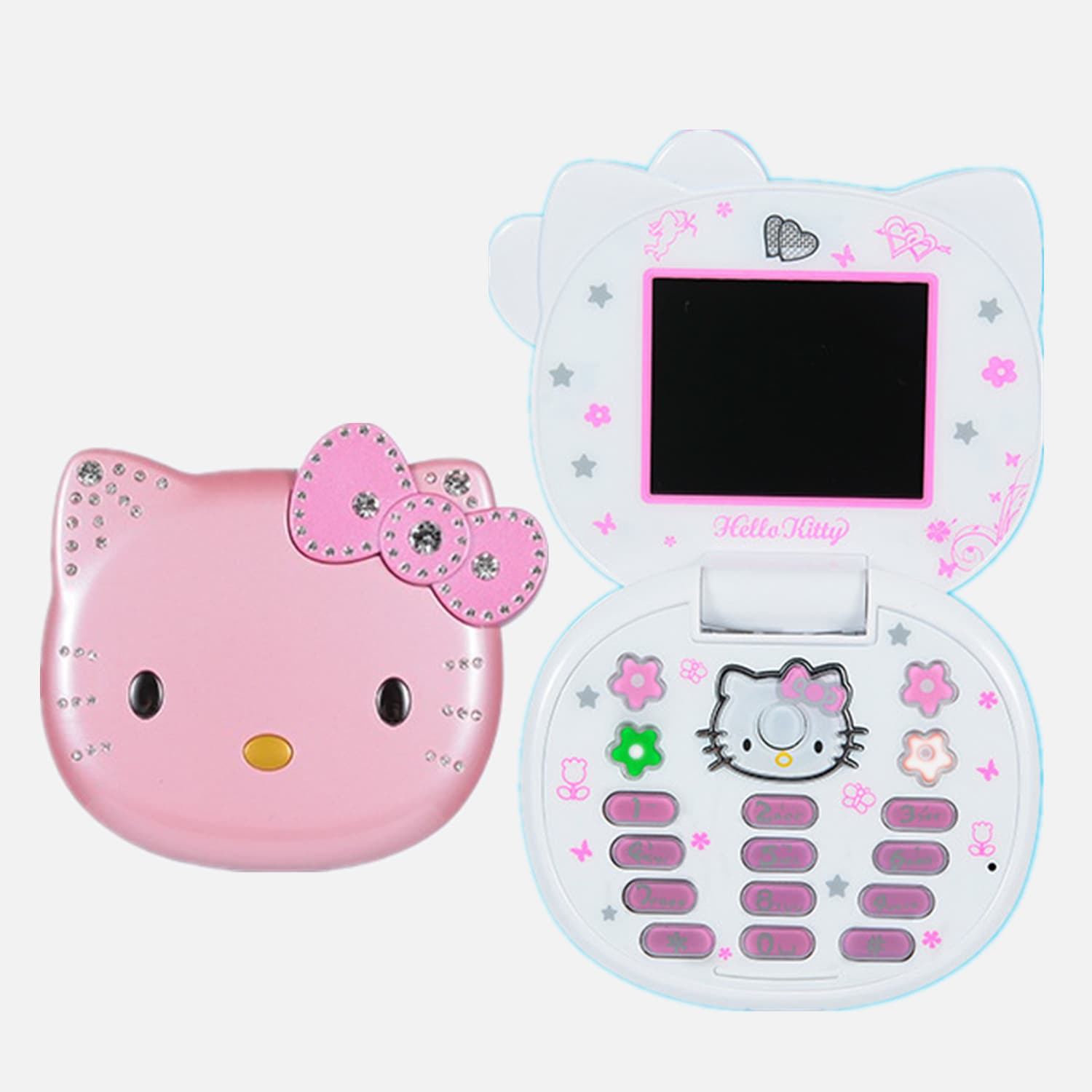 New Mini K688 Kitty Cat Flip Cover Cartoon Cute Student Children's Mobile Phone Overstock Digital Computer Non-smartphone