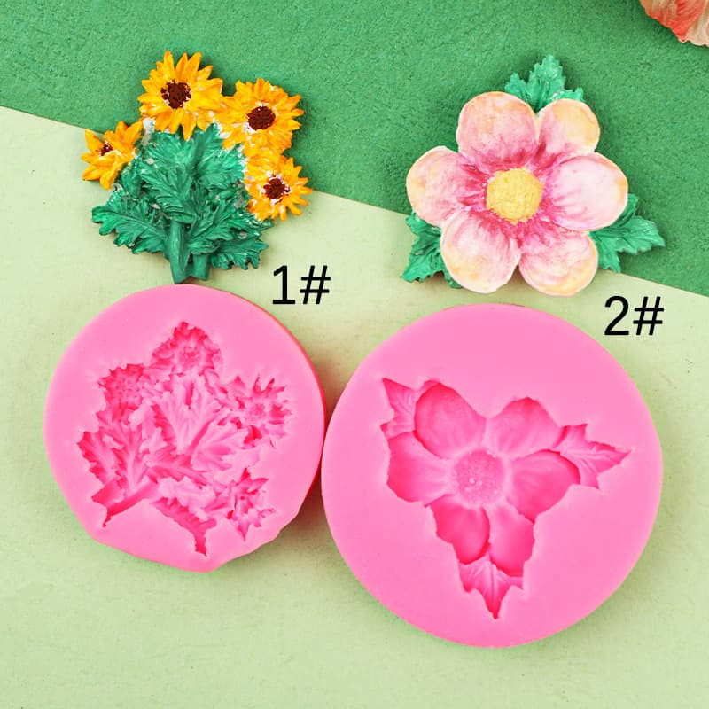 Daisy Bouquet Six-Petal Flower Silicone Mold Baking Decoration Chocolate Fondant Mold Clay Resin Plaster Accessory
