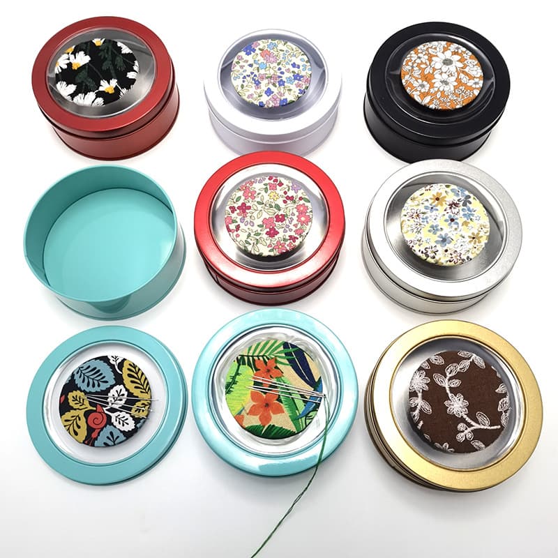 Cross-border needle suction device needle storage box sewing box tinplate needle sewing tool cross stitch magnetic suction E2026