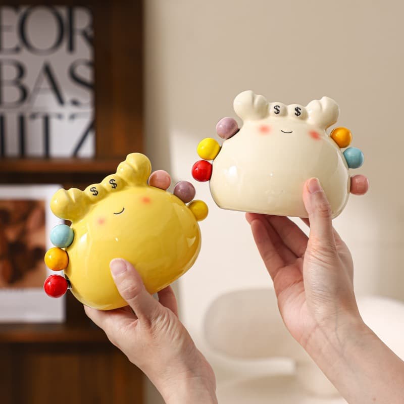 Creative Crab Fruit Fork Cute Stainless Steel Small Fork Ceramic Storage Jar Set Safe Dessert Fork Fruit Pick