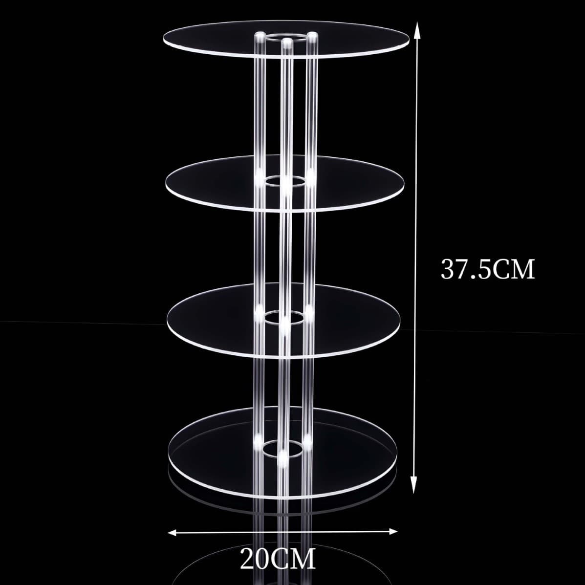 Cross-border Acrylic Round Disc Storage Rack Blind Box Display Stand Acrylic Desktop Tiered Display Rack