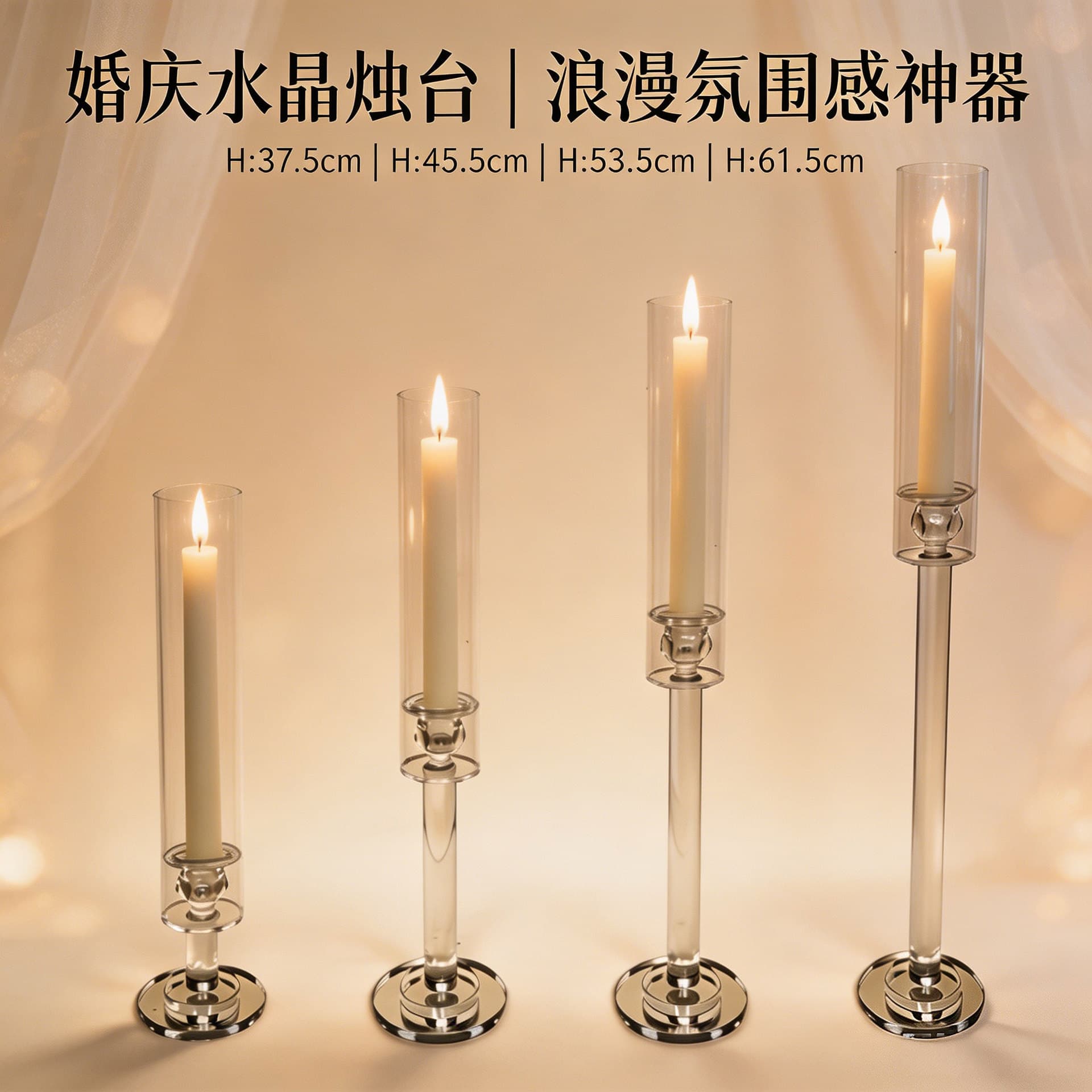 Single head high temperature resistant glass candle holder European retro wedding candle holder hotel decoration crystal candle holder