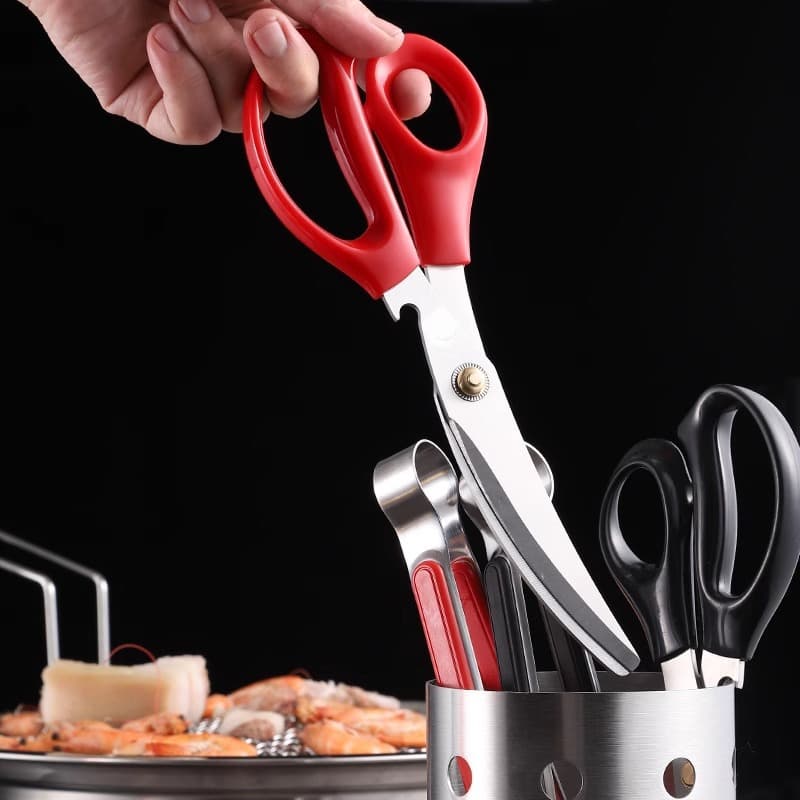Stainless Steel BBQ Scissors Korean Style Commercial Kitchen Steak Chicken BBQ Shop Special Household Multifunctional