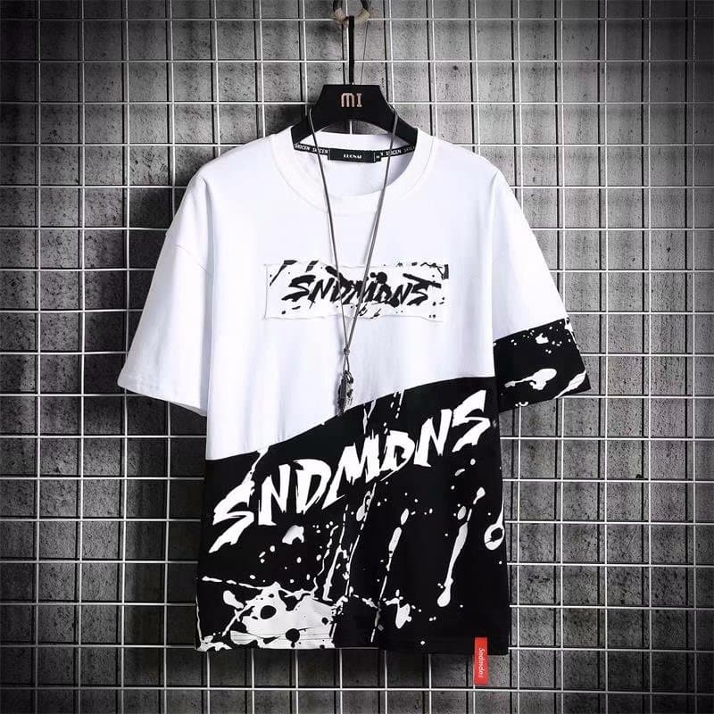 Men's Short Sleeve T-Shirt, Summer Ins Trendy Hip-Hop Half-Sleeve Student Undershirt, Korean Style Loose Fit Top