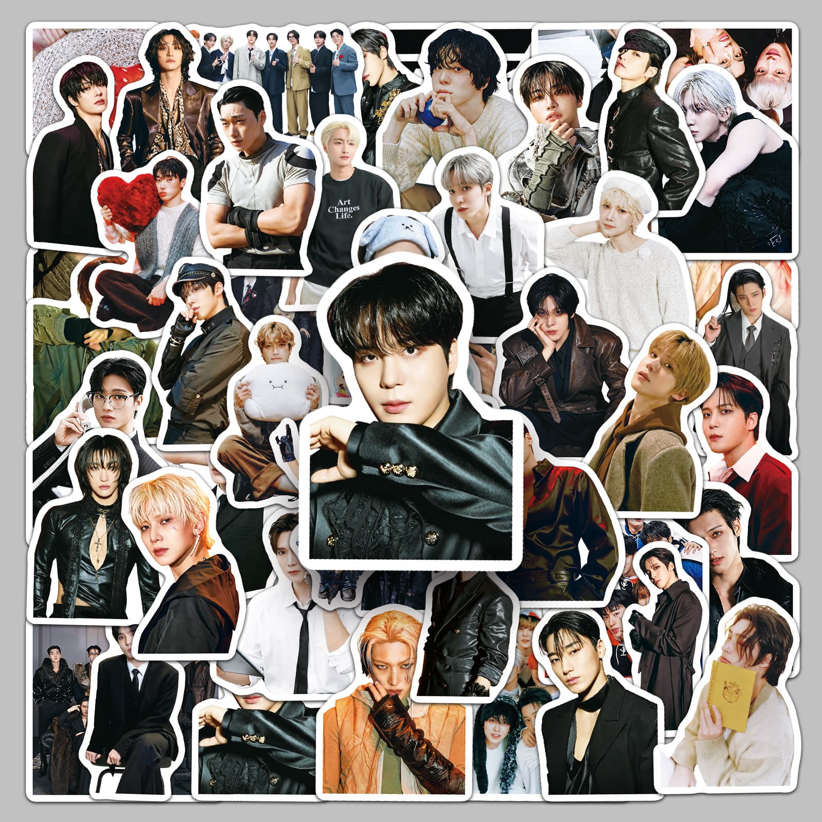 50 pieces of ATEEZ stickers Korean boy band Hongjoong cross-border hot-selling waterproof handbook stationery water cup stickers