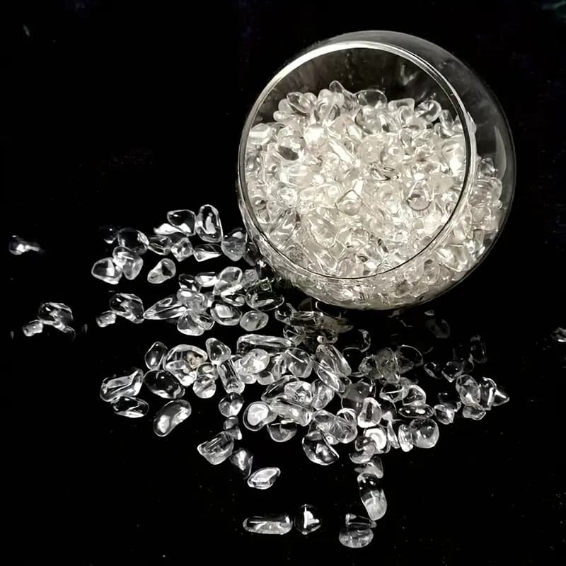 Natural Premium Clear Quartz Crushed Stones for Cleansing, Cleansing Bowl Raw Stone Decor, Landscape Rocks for Mandala