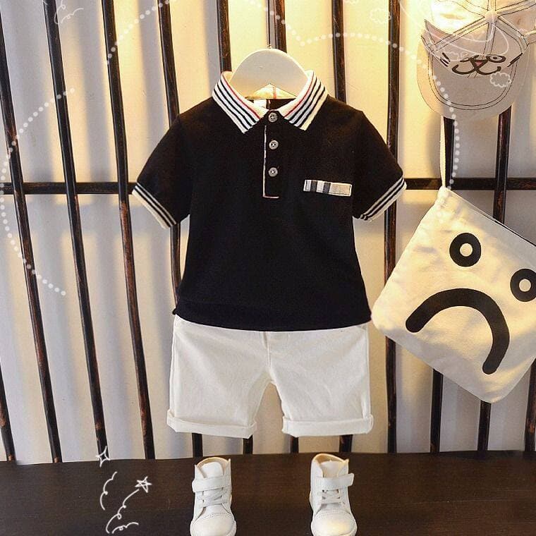 Boys Summer Outfit Set Toddler Infant Kids Clothes Baby Boy Summer POLO Shirt Two-Piece Set Baby Summer Clothing