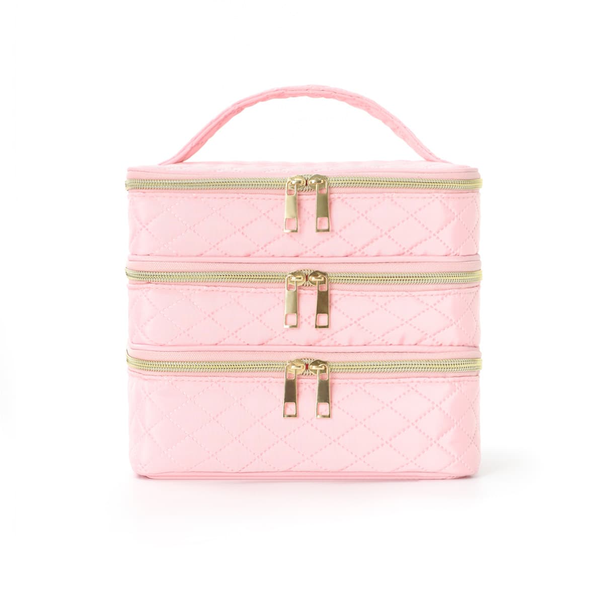 Feihong Cross-border Three-layer Makeup Bag Large Capacity High Appearance Handheld Toiletry Bag Portable Travel Makeup Storage Bag