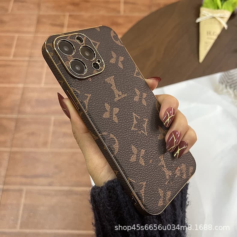 Big brand old flower Apple 17promax mobile phone case 1615/14/131211 all-inclusive soft shell protective leather case suitable for