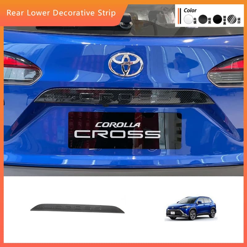 Custom Rear Trim Strip Tailgate Chrome Decal for 2020-2024 Toyota Corolla Cross