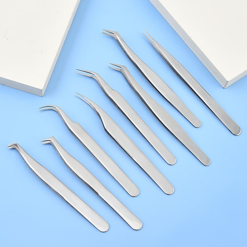False Eyelash Tweezers, Extension Tweezers, Eyelash Curler, High-Precision Eyelash Extension Tweezers, Brow Clamp