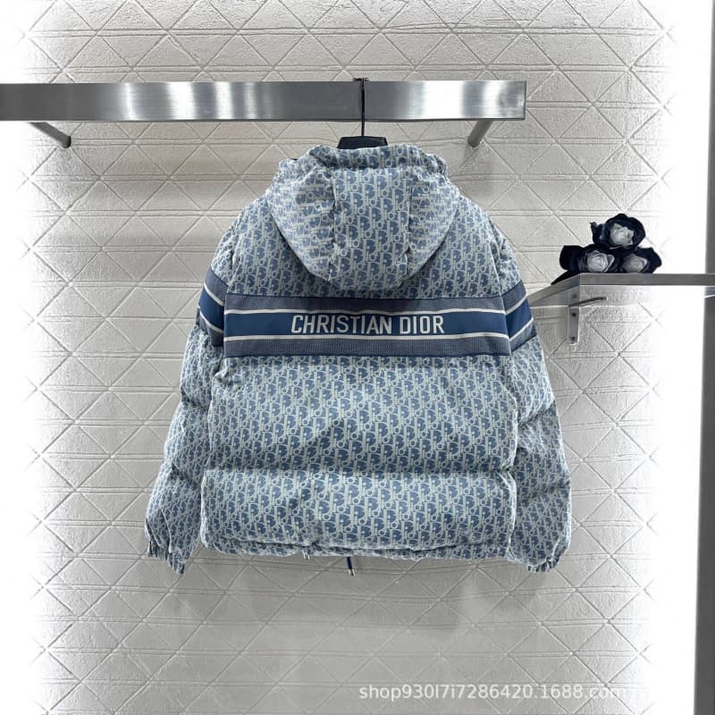 25 Autumn/Winter New Monogram Full-Print Unisex Trendy Jacket Cotton Coat Loose Hooded Stylish Versatile
