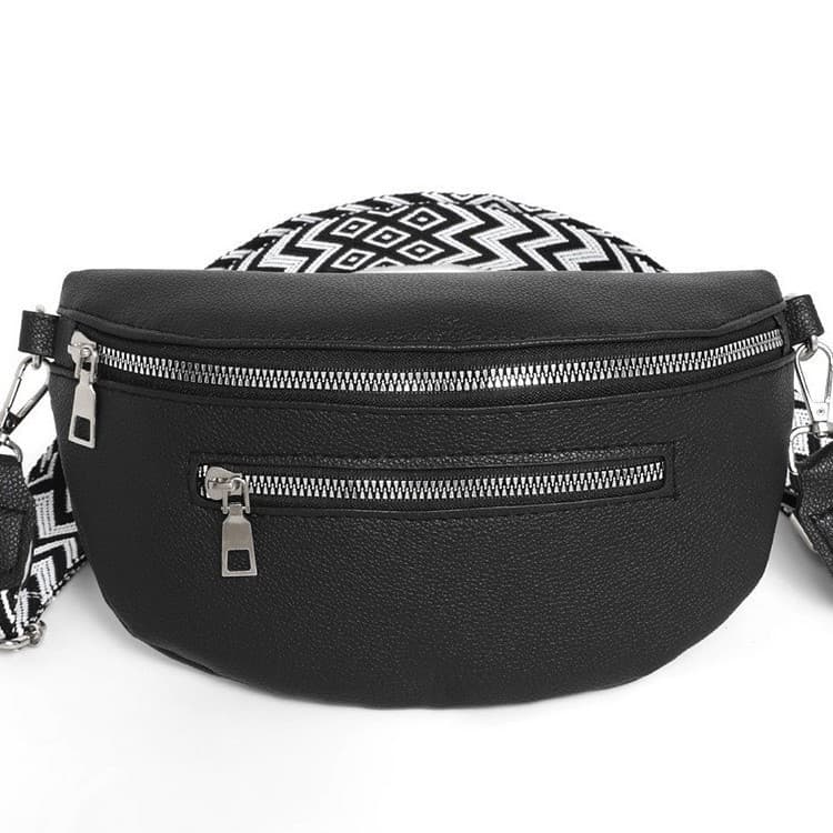Trendy Crossbody Chest Bag for Women, New Wide Strap Waist Bag, Large Capacity Saddle Bag, Versatile Casual Shoulder Bag