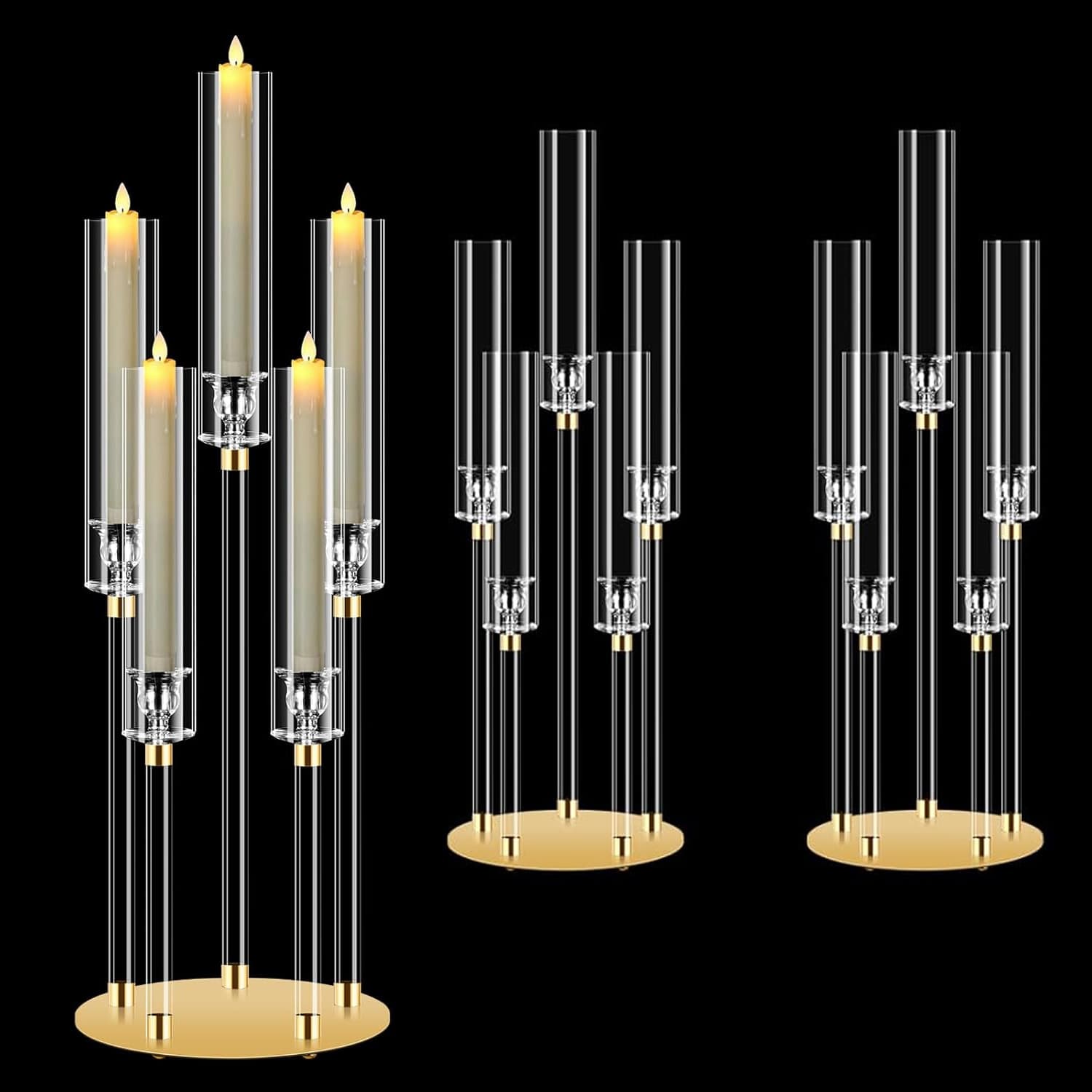 Cross-border wedding props acrylic backgammon road guide party candlestick table decoration wedding site layout supplies