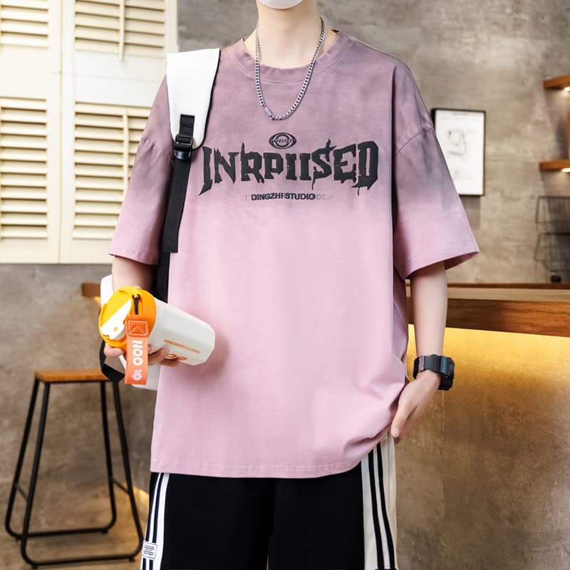 Summer Short Sleeve T-Shirt for Boys Ages 12-15, Teenagers, Middle and High School Students, Loose Fit, 13, 14, Half Sleeve Top, Men's Clothing 16