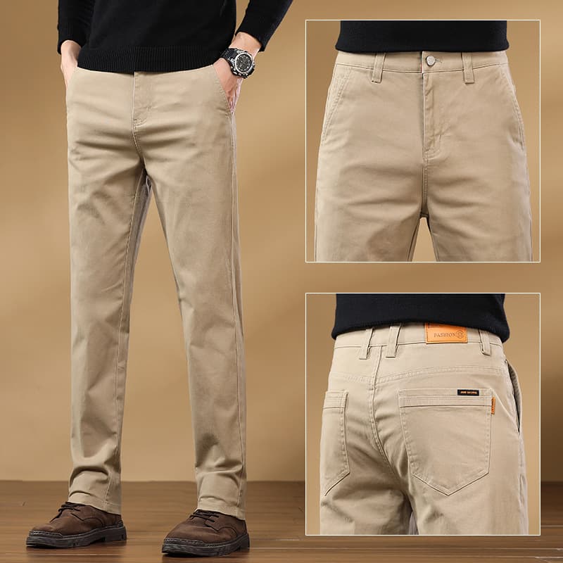 Casual Pants Men Straight Leg Versatile Simple Trousers Fashion Men High-End Business Trousers Men's Long Pants Factory Processing